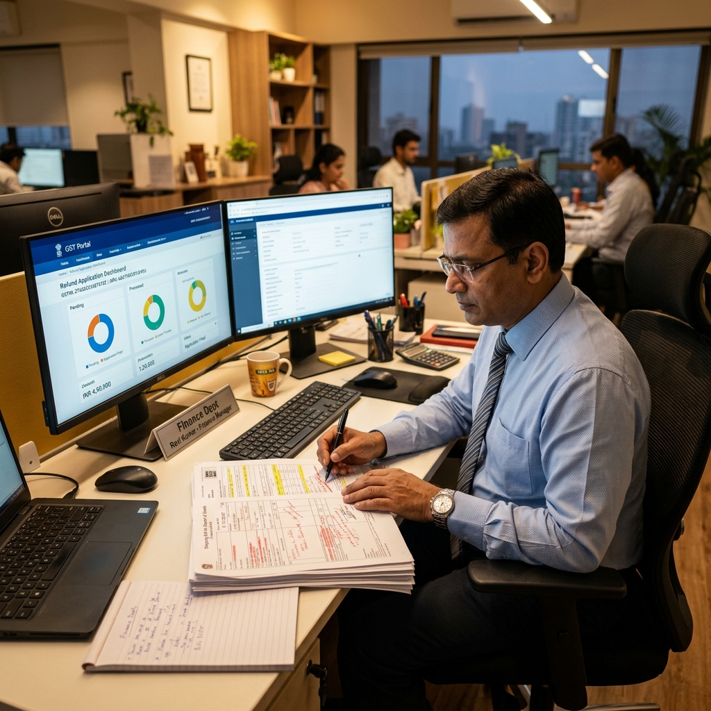 Indian exporter reviewing IGST export refund status against shipping bills — ExportCRM